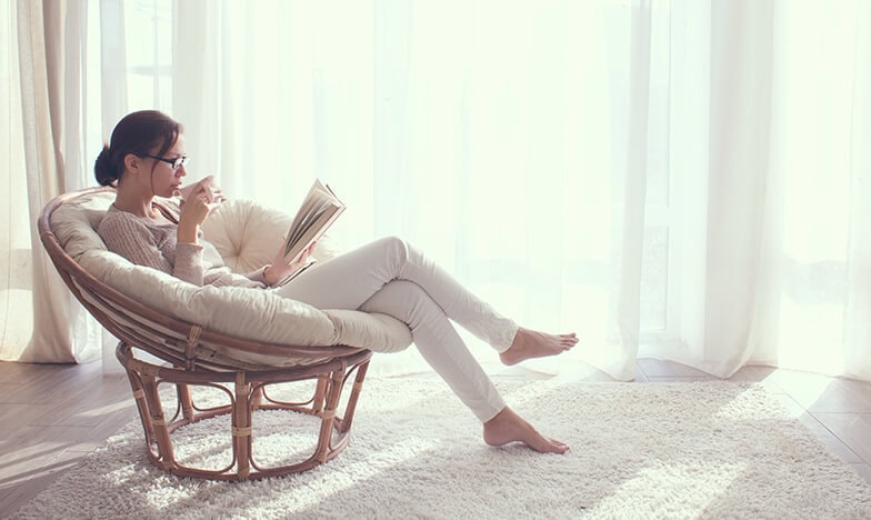 woman relax reading